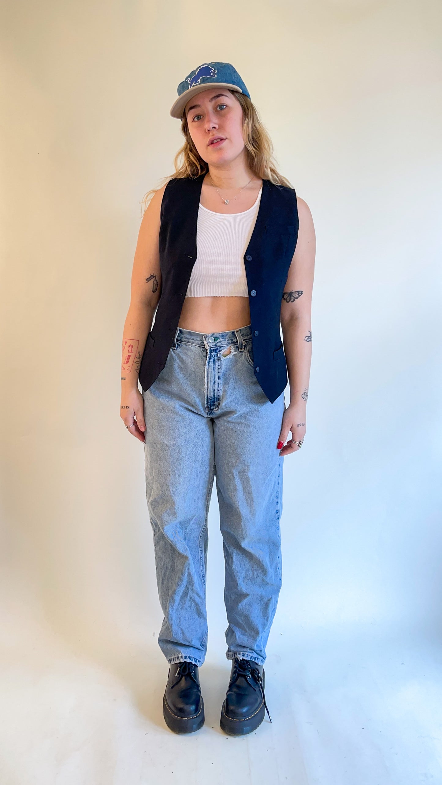 90s Black Suit Vest (XS)