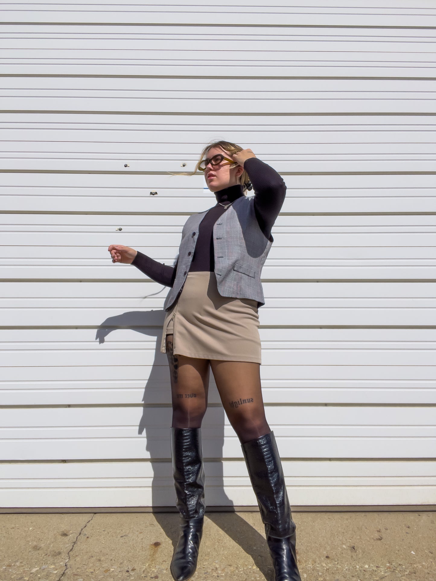 90s Plaid Waistcoat Vest (M/L)