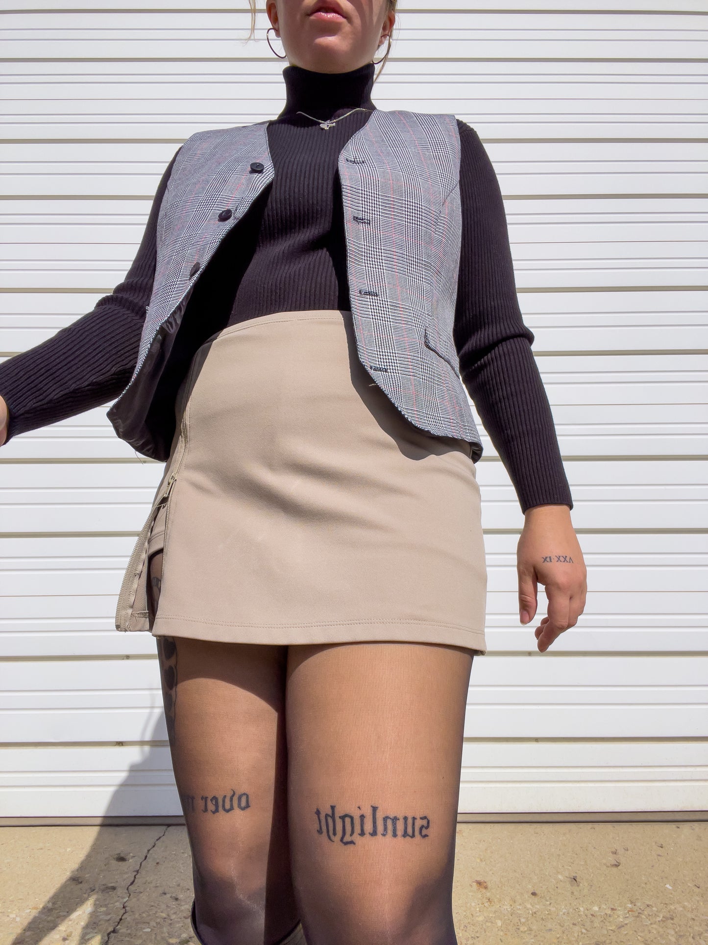 90s Plaid Waistcoat Vest (M/L)