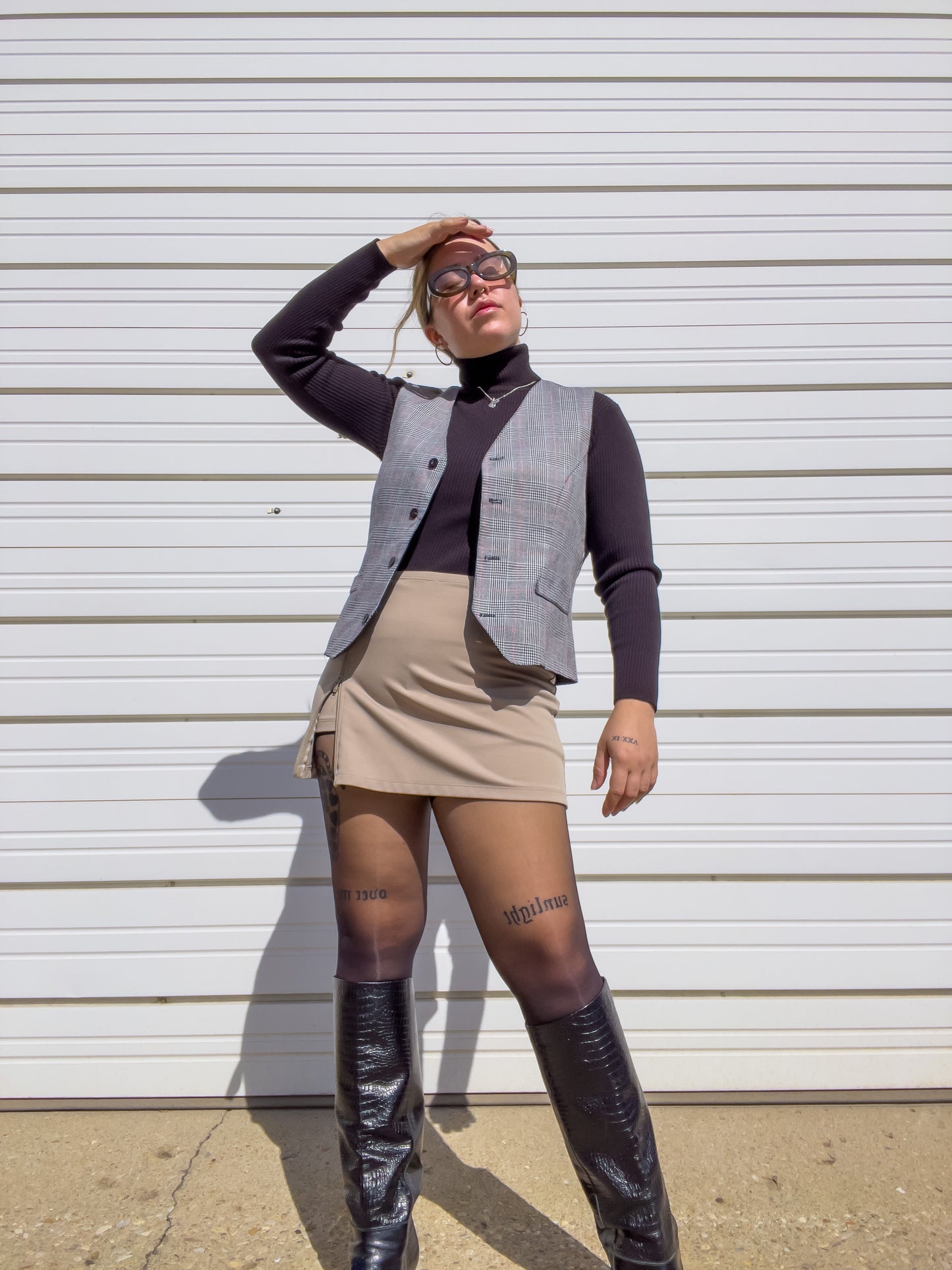 90s Plaid Waistcoat Vest (M/L)