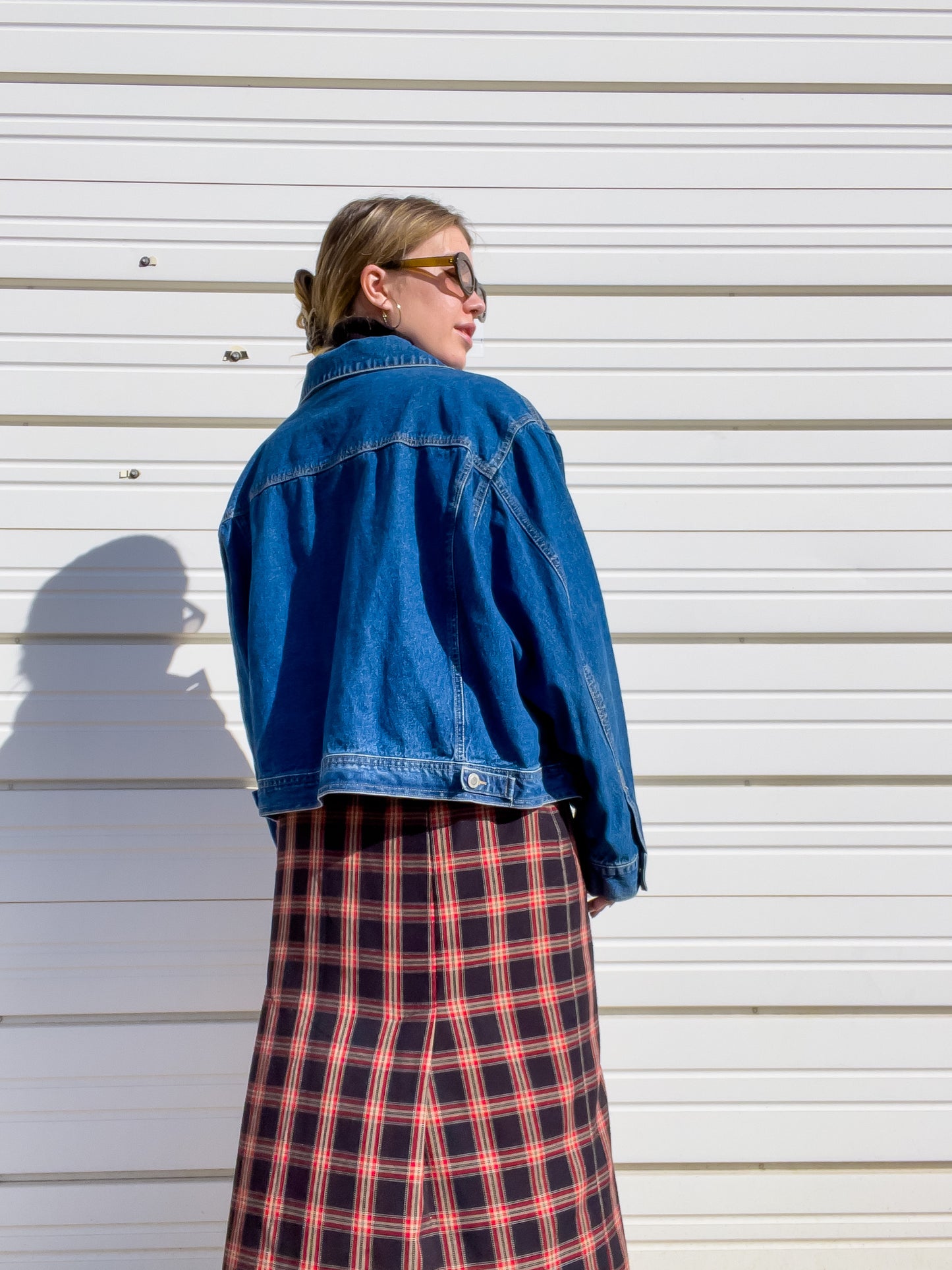 90s Dark Wash Classic Denim Jacket (XL)