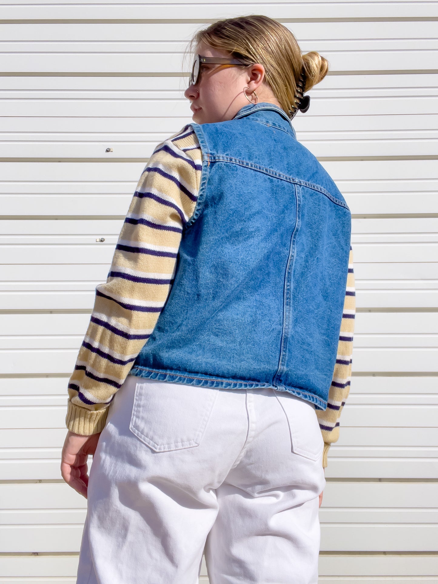 90s Medium Wash Denim Vest (L)