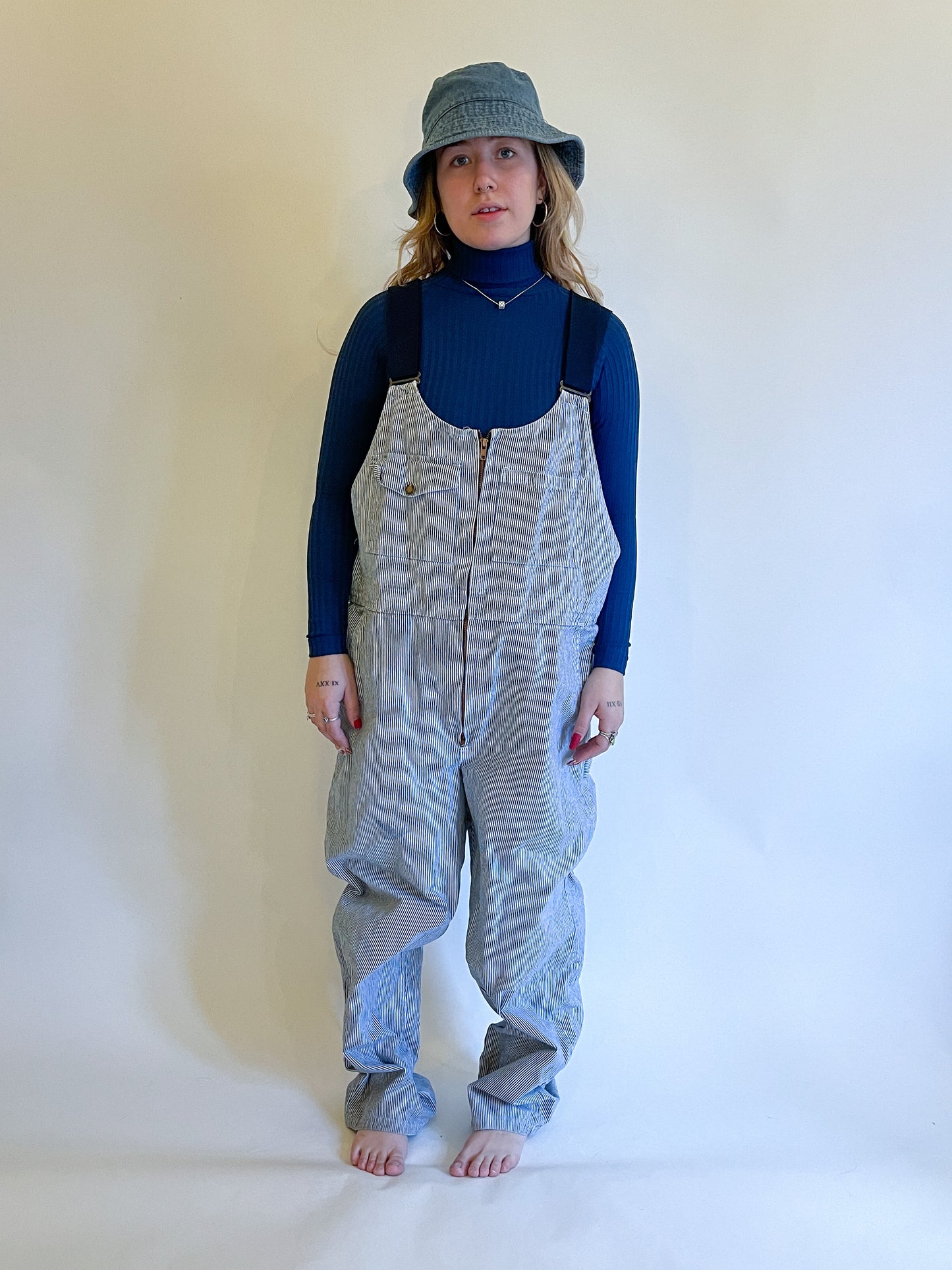 XL 80s Hickory Stripe Overalls