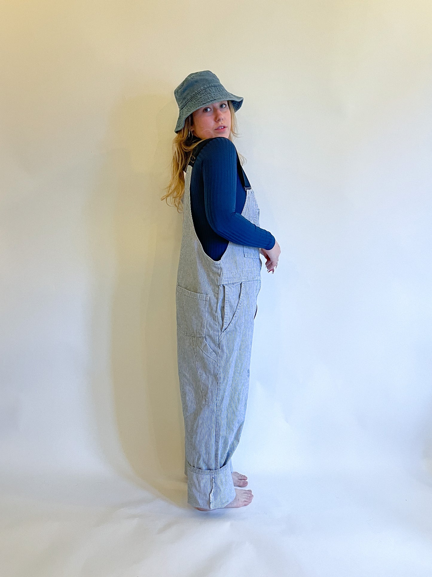 XL 80s Hickory Stripe Overalls