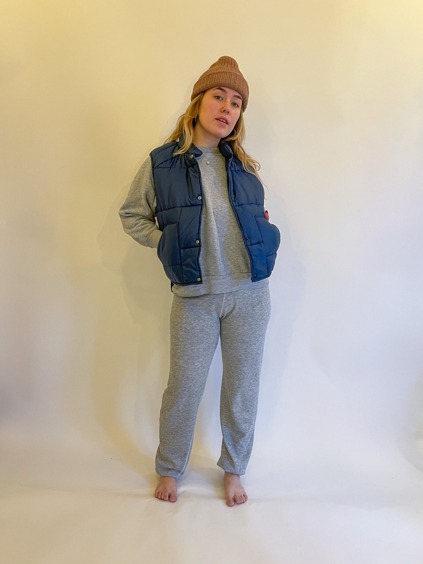 M 70s Navy Puffer Vest