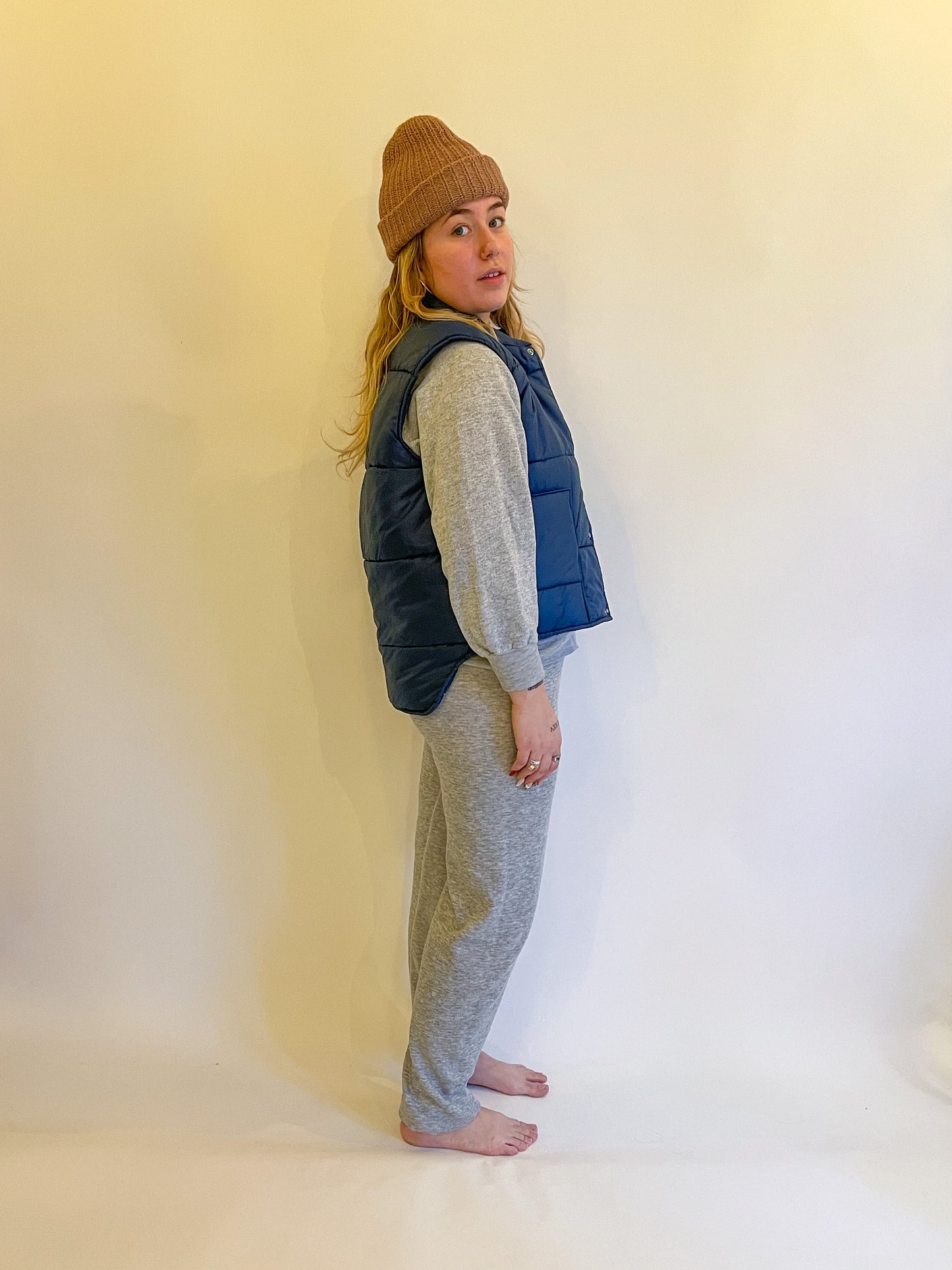 M 70s Navy Puffer Vest