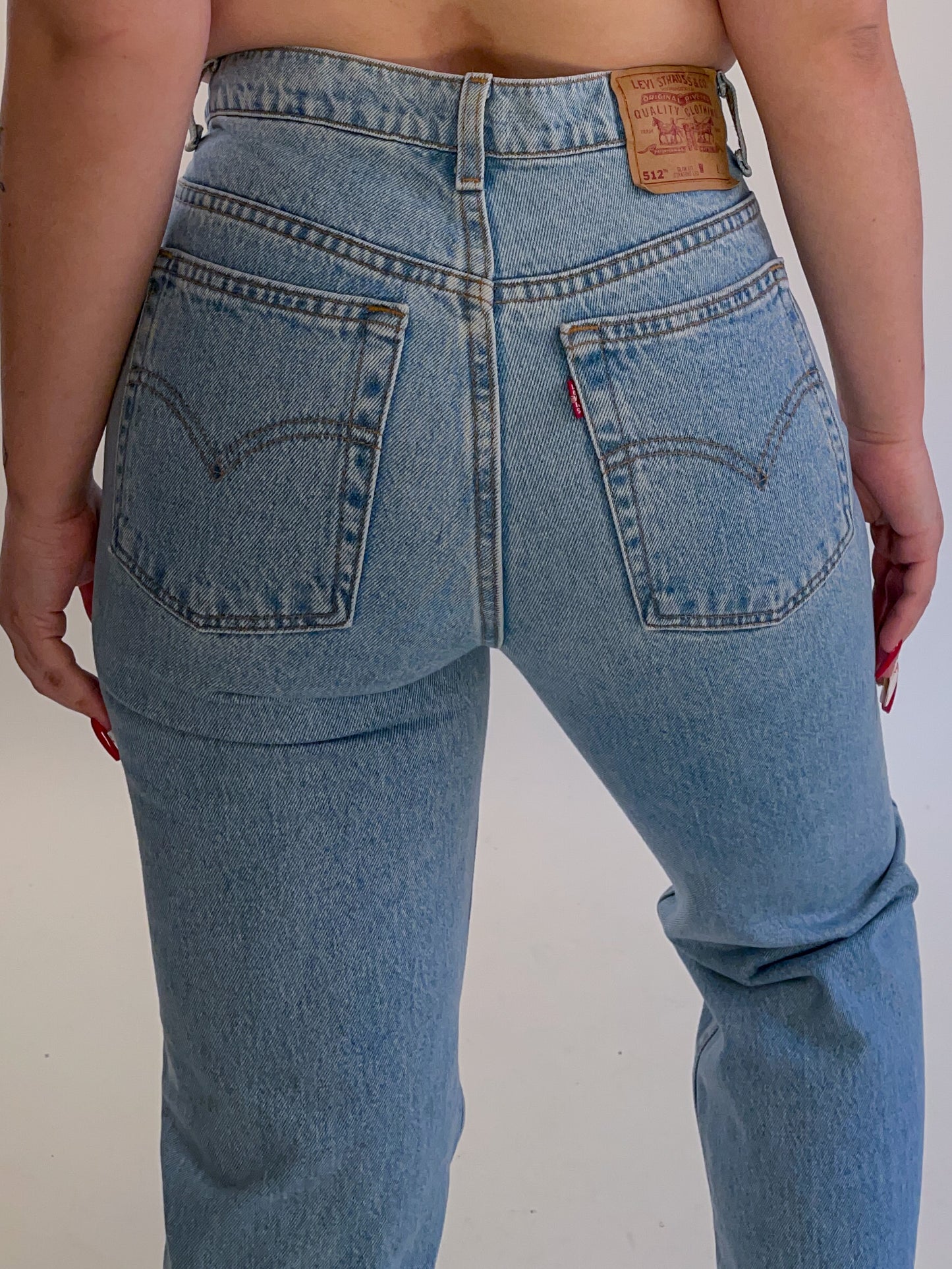 90s Light Wash Levi's 512 Jeans (W29”)