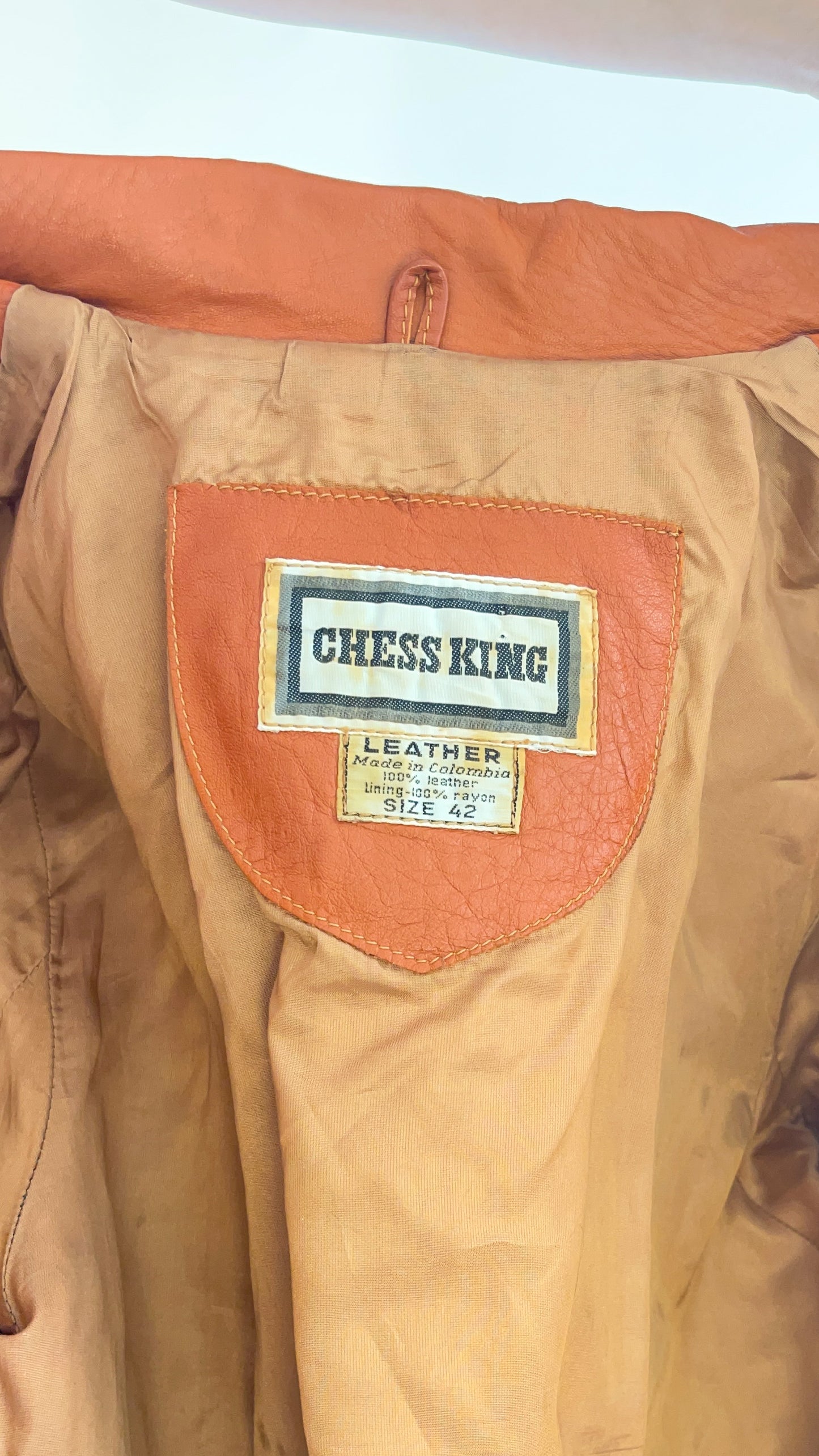 70s Burnt Orange Leather Jacket (M/L)