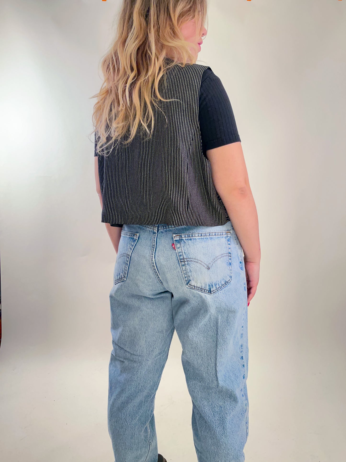 90s Mixed Print Cropped Vest (XXL)