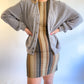 70s Gray Acrylic Cardigan (L)