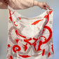 Vintage Red, White, & Gray Scarf