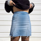 90s Light Wash Denim Mini Skirt (W30")