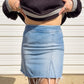 90s Light Wash Denim Mini Skirt (W30")