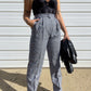 90s Plaid Wool High Waisted Trousers (W28")