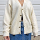 90s Cream Knit Cardigan (L/XL)