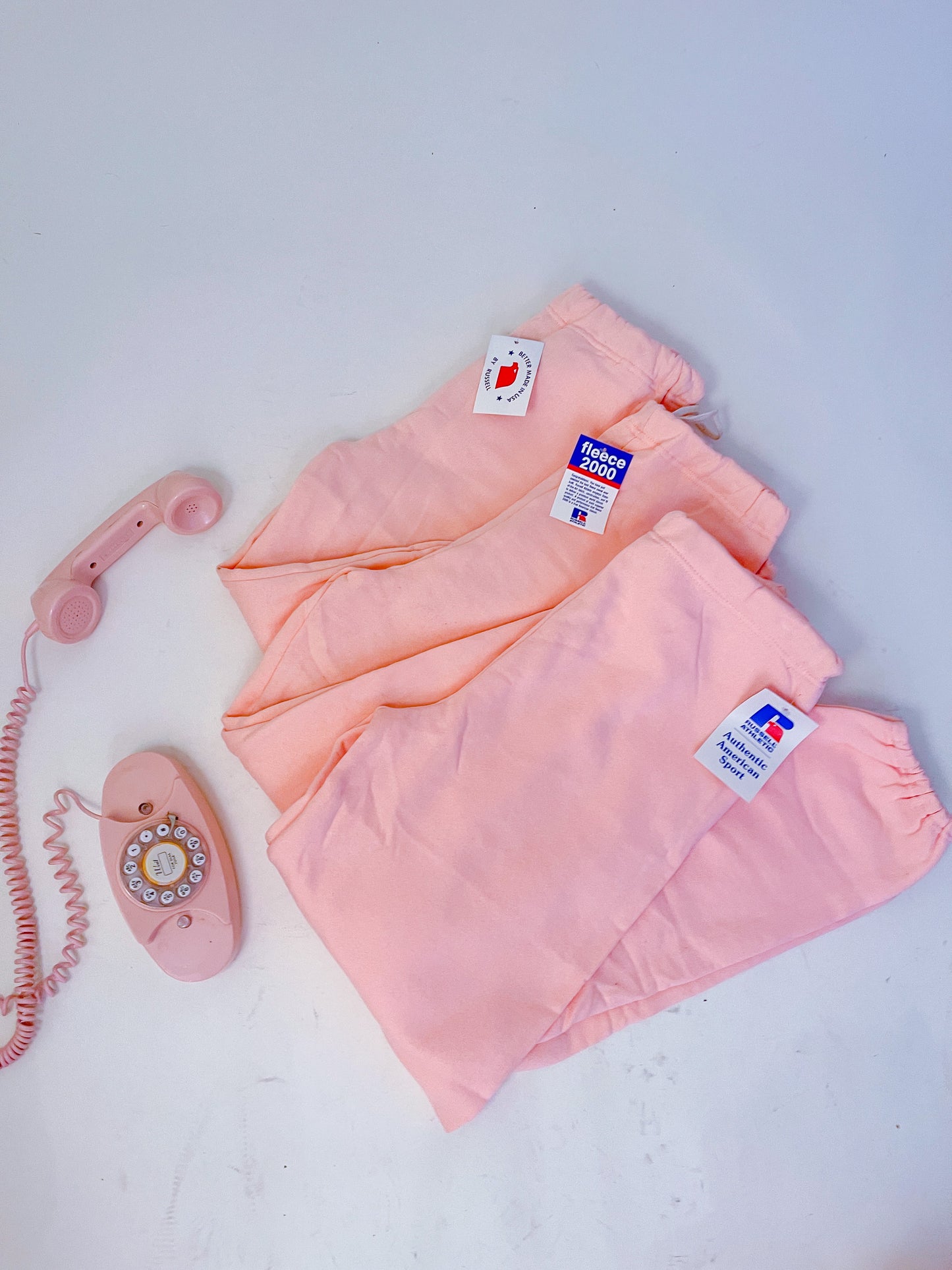 Deadstock 80s Russell Athletic Baby Pink Sweatpants