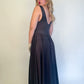 XL 70s Black Lace Slip Dress