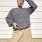 90s Gray Chunky Knit Sweater (XL)
