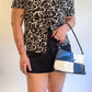 90s/00s Black & White Swirl Print Short Sleeve Button Up (M/L)