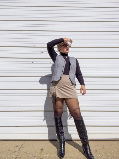 90s Plaid Waistcoat Vest (M/L)