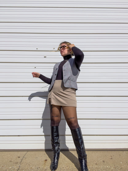 90s Plaid Waistcoat Vest (M/L)