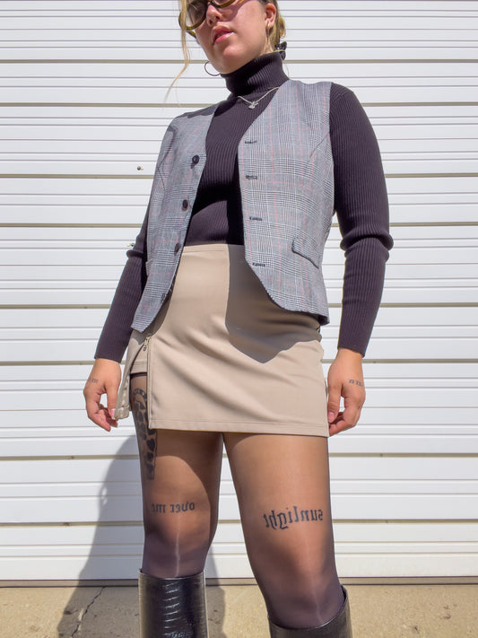 90s Plaid Waistcoat Vest (M/L)