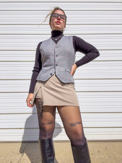 90s Plaid Waistcoat Vest (M/L)