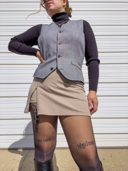 90s Plaid Waistcoat Vest (M/L)