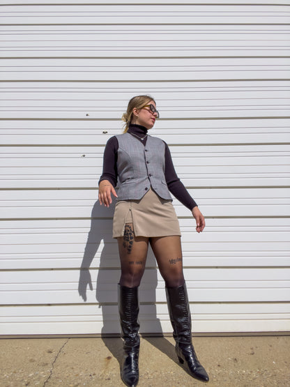 90s Plaid Waistcoat Vest (M/L)
