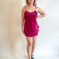 S 90s Burgundy Silk Slip Dress