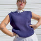 90s Navy Blue Knit Sweater Vest (L/XL)
