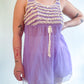 M 60s Lavender Sheer & Lace Babydoll
