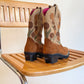 00s Deadstock Ariat Suede Floral Cowboy Boots (US W6)