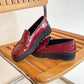 90s Oxblood Red Platform Loafers (US W6.5)
