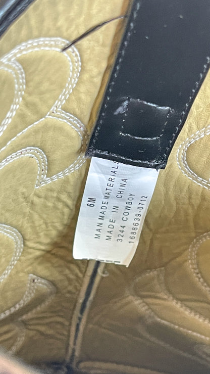 90s Black Cowboy Boots (US W8)