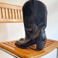 70s Black Heeled Cowboy Boots (US W7-7.5)