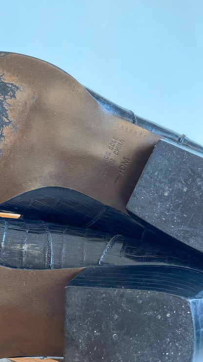 90s Suede & Leather Cowboy Boots (US W10)