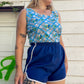 70s Navy Blue Gym Shorts (W26"-34")