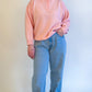 L 80s Baby Pink Chunky Sweater