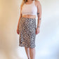 00s Silk Leopard Print Midi Skirt (S/M)