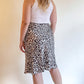 00s Silk Leopard Print Midi Skirt (S/M)