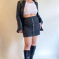 90s Deadstock Versace Versus Button Up Mini Skirt
