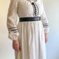 70s White Eyelet Lace Puff Sleeve Prairie Dress (S)