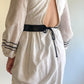70s White Eyelet Lace Puff Sleeve Prairie Dress (S)