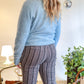 70s Baby Blue Terrycloth Sweater (XL)