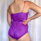 60s Deadstock Purple Lace Teddy Bodysuit (S/M)