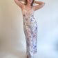 S 80s Deadstock Floral Maxi Slip Dress