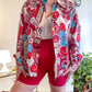 60s Ornate Psychedelic Patterned Bishop Sleeve Button Up (XL)