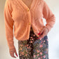 L 90s Peach Pink Cardigan