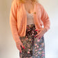 L 90s Peach Pink Cardigan